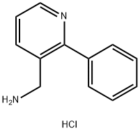 (2-Phenylpyridin-3-yl)methanamine hydrochloride 结构式