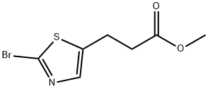 3-(2-溴噻唑-5-基)丙酸甲酯 结构式