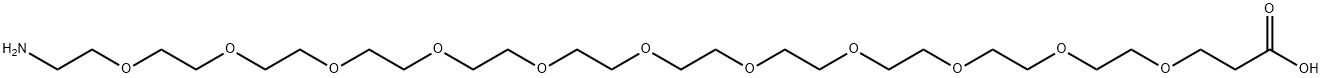 H2N-PEG11-CH2CH2COOH 结构式