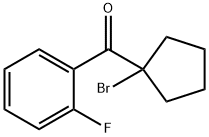(1-Bromocyclopentyl)(2-fluorophenyl)methanone 结构式