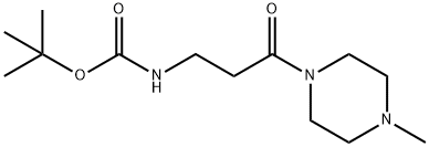Carbamic acid, N-[3-(4-methyl-1-piperazinyl)-3-oxopropyl]-, 1,1-dimethylethyl ester 结构式