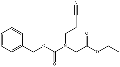 Glycine, N-(2-cyanoethyl)-N-[(phenylmethoxy)carbonyl]-, ethyl ester 结构式