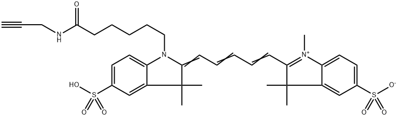 磺酸基CY5 炔基 结构式