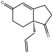 (R)-7a-Allyl-2,3,7,7a-tetrahydro-1H-indene-1,5(6H)-dione 结构式