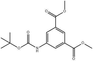 1,3-Benzenedicarboxylic acid, 5-[[(1,1-dimethylethoxy)carbonyl]amino]-, 1,3-dimethyl ester 结构式
