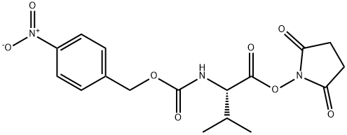 P-NITRO-CBZ-L-VALINE N-HYDROXY-*SUCCINIM IDE ESTER 结构式