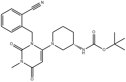 (S)-tert-butyl (1-(3-(2-cyanobenzyl) 结构式