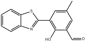 5-甲基-3-(2-苯并噻唑基)-2-羟基苯甲醛 结构式