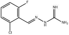 1-{[(2-chloro-6-fluorophenyl)methylidene]amino}guanidine 结构式