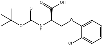 N-Boc-O-(2-chlorophenyl)-D-serine 结构式