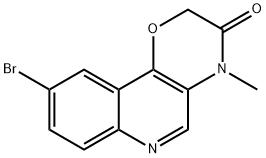9-溴-4-甲基-2H-[1,4]噁嗪[3,2-C]喹啉-3(4H)-酮 结构式