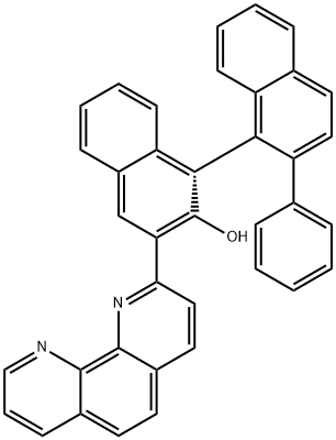 (1S)-3-(1,10-邻二氮杂菲-2-基)-2'-苯基-[1,1'-联二萘]-2-酚 结构式