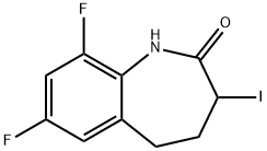 7,9-二氟-3-碘-1,3,4,5-四氢-2H-苯并[B]氮杂-2-酮 结构式