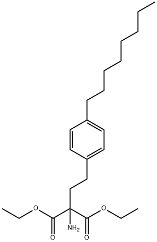 Propanedioic acid, 2-amino-2-[2-(4-octylphenyl)ethyl]-, 1,3-diethyl ester 结构式