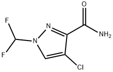 1H-Pyrazole-3-carboxamide, 4-chloro-1-(difluoromethyl)- 结构式