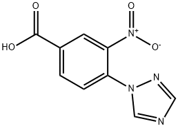 3-硝基-4-(1H-1,2,4-三唑-1-基)苯甲酸 结构式