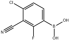 (4-氯-3-氰基-2-氟苯基)硼酸 结构式