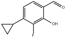 4-环丙基-3-氟-2-羟基苯甲醛 结构式