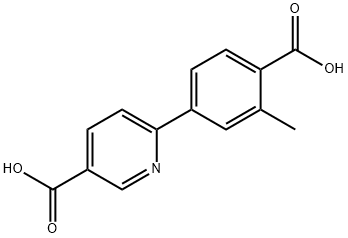 6-(4-羧基-3-甲基苯基)烟酸 结构式