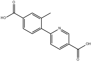 6-(4-羧基-2-甲基苯基)烟酸 结构式