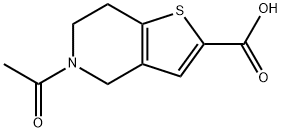 5-acetyl-4H,5H,6H,7H-thieno[3,2-c]pyridine-2-carboxylic acid 结构式