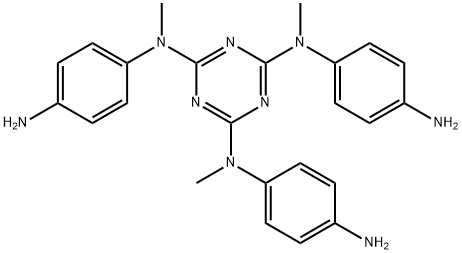 N2,N4,N6-TRIS(4-AMINOPHENYL)-N2,N4,N6-TRIMETHYL-1,3,5-TRIAZINE-2,4,6-TRIAMINE 结构式