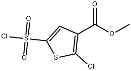 2-氯-5-(氯磺酰基)噻吩-3-羧酸甲酯 结构式