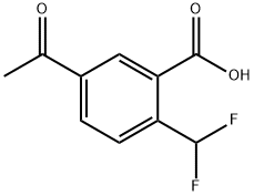 5-acetyl-2-(difluoromethyl)benzoic acid 结构式