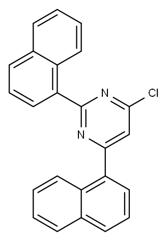 Pyrimidine, 4-chloro-2,6-di-1-naphthalenyl- 结构式