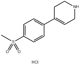 Pyridine, 1,2,3,6-tetrahydro-4-[4-(methylsulfonyl)phenyl]-, hydrochloride (1:1) 结构式