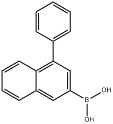 (4-苯基萘-2-基)硼酸 结构式