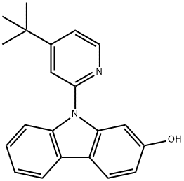9-4-(叔丁基)吡啶-2-基)-9H-咔唑-2-醇 结构式
