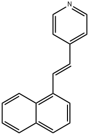 (E)-4-(2-(萘-1-基)乙烯基)吡啶 结构式