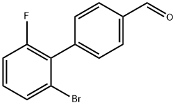 [1,1'-Biphenyl]-4-carboxaldehyde, 2'-bromo-6'-fluoro- 结构式