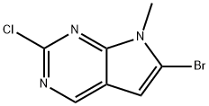 6-溴-2-氯-7-甲基-7H-吡咯并[2,3-D]嘧啶 结构式