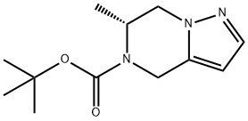 (6R)-6-甲基-4H,5H,6H,7H-吡唑并[1,5-A]吡嗪-5-羧酸叔丁酯 结构式