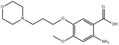 2-amino-4-methoxy-5-(3-morpholin-4-ylpropoxy)benzoic acid 结构式