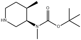 Carbamic acid, N-methyl-N-[(3R,4R)-4-methyl-3-piperidinyl]-, 1,1-dimethylethyl ester 结构式