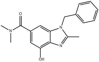 4-羟基-N,N,2-三甲基-1-(苯甲基)-1H-苯并咪唑-6-甲酰胺 结构式