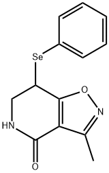 Isoxazolo[4,5-c]pyridin-4(5H)-one, 6,7-dihydro-3-methyl-7-(phenylseleno)- 结构式