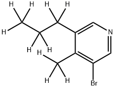 3-Bromo-[4-methyl-5-(n-propyl)-d10]-pyridine 结构式