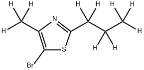 5-Bromo-[4-methyl-2-(n-propyl)-d10]-thiazole 结构式