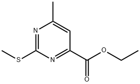 6-甲基-2-(甲硫基)嘧啶-4-甲酸乙酯 结构式