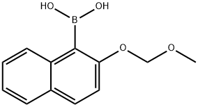 2-(甲氧基甲氧基)萘-1-基]硼酸 结构式