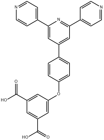 5-(4-([[4,2':6',4''-三联吡啶]-4'-基)苯氧基)间苯二甲酸 结构式