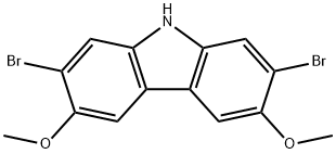 2,7-二溴-3,6-二甲氧基-9H-咔唑 结构式