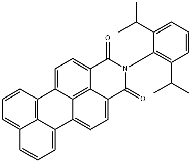 2-(2,6-diisopropylphenyl)-1H-benzo[5,10]anthra[2,1,9-def]isoquinoline-1,3(2H)-dione 结构式