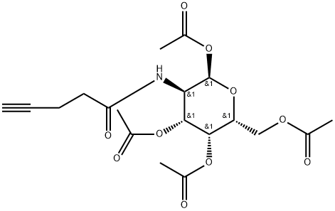 N-(4-pentynoyl)-galactosamine tetraacylated (Ac4GalNAl) 结构式