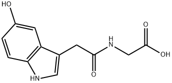 Glycine, N-[2-(5-hydroxy-1H-indol-3-yl)acetyl]- 结构式
