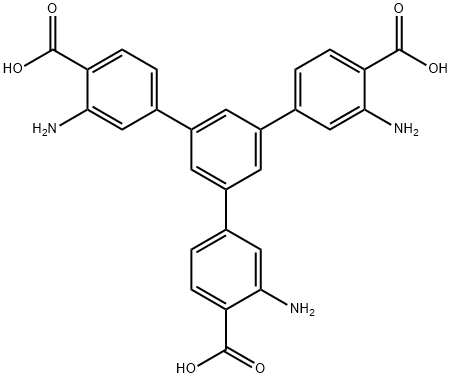 1,1':3',1''-Terphenyl]-4,4''-dicarboxylic acid, 3,3''-diamino-5'-(3-amino-4-carboxyphenyl)- 结构式